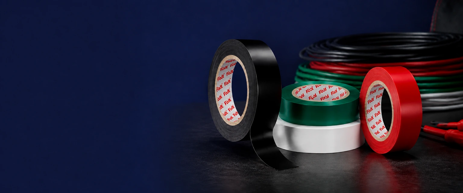 Cintas aislantes Fixit en distintos colores.